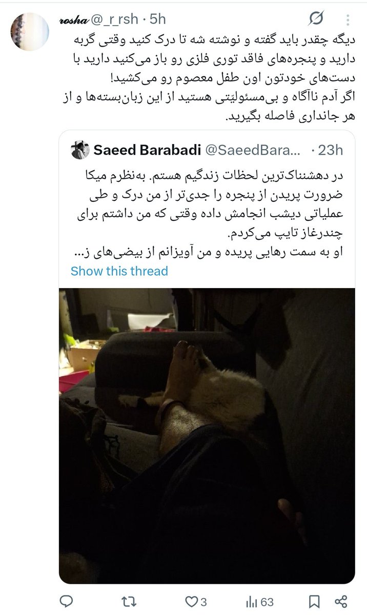 SaeedBarabadi's tweet image. من بعضیها رو بلاک میکنم فقط برای اینکه نمیخوام لون چیزی رو که به ذهنم میرسه در موردشون بگم اما اگه مایل باشند یا حتی بخواهند، چراکه نه.
