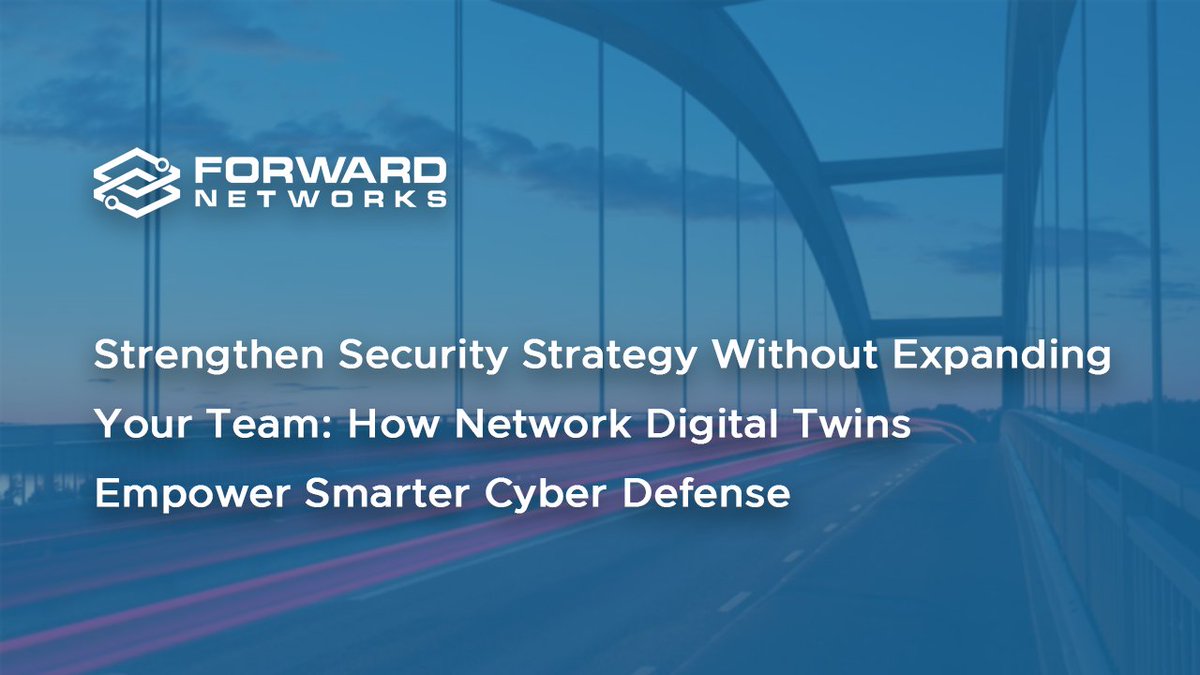 forwardnetworks's tweet image. A #NetworkDigitalTwin models every possible network path to reveal hidden vulnerabilities, policy violations, and misconfigurations—before they become breaches. Learn how you can move from a reactive stance to one that proactively reduces risks. #SecOps
hubs.li/Q03yN8HC0