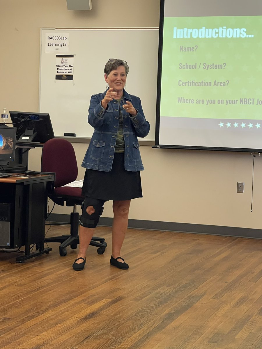 AUEARIC's tweet image. Our very own Professional Learning Facilitator, Suzanne Culbreth, is facilitating a phenomenal session on Timeline to Certify for the National Board process at the Alabama National Board Certification Bootcamp!