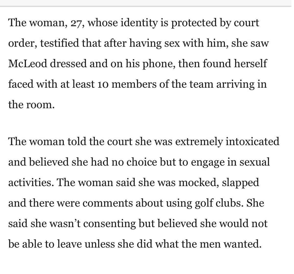 “Not proven” does not mean “not guilty”. I feel very sorry for this woman at the lack of understanding for her ordeal. Hockey Canada just cleared the men who did this to go about their lives.