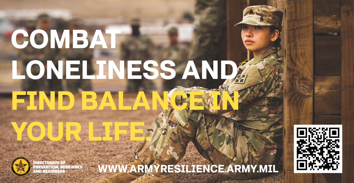 ArmyMWRBOSS's tweet image. Loneliness is common and can make you feel isolated even if you’re surrounded by others. Use these tips to combat loneliness and find balance in your life. armyresilience.army.mil/ard/R2/Combat-… #ad @ArmyResilience