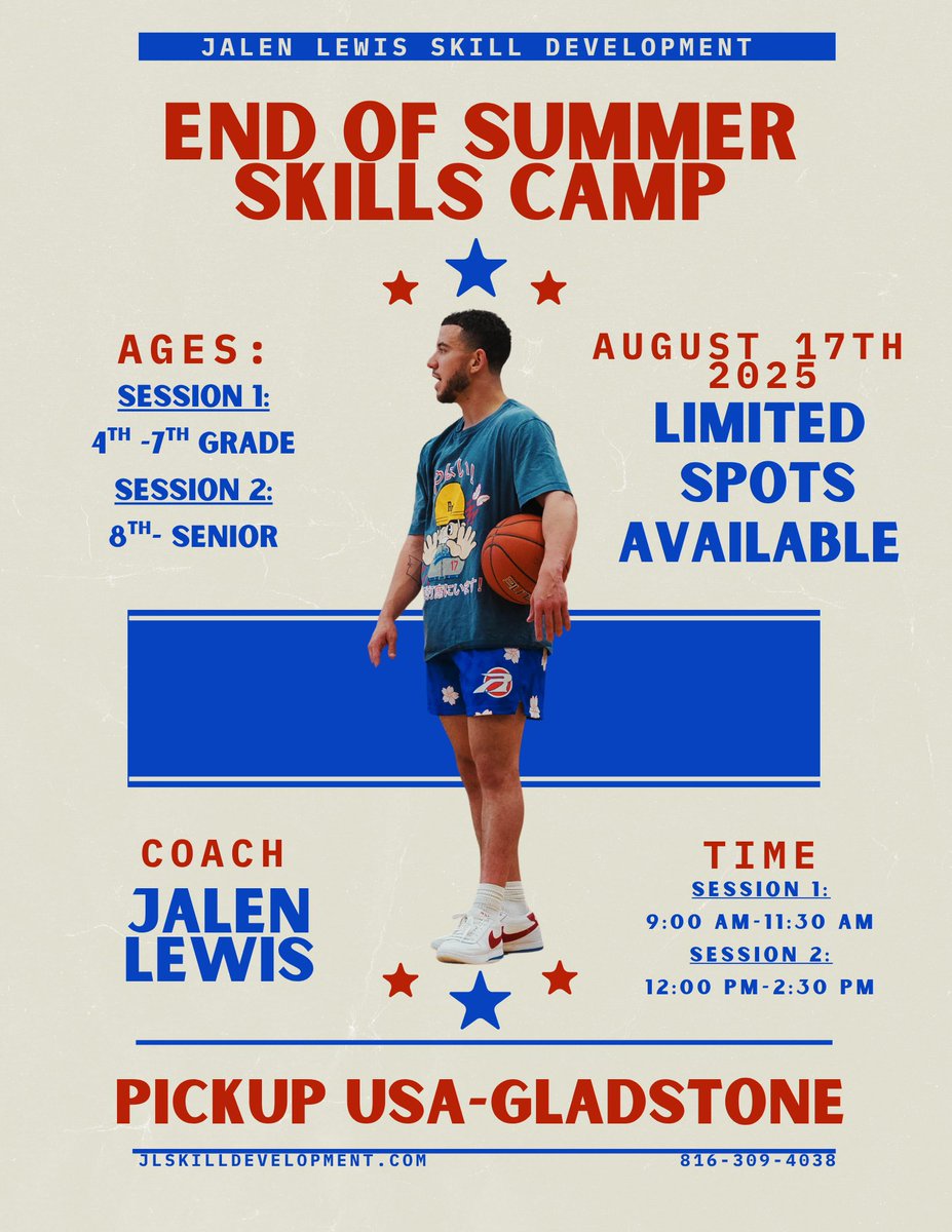 jlskilldevelop's tweet image. END OF SUMMER SKILLS CAMP!
Link to register in my bio🔥