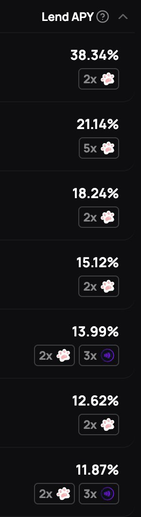KurtG's tweet image. Average supply rates over here on @HypurrFi for stables (and even $HYPE) have been going through the roof recently.
$USDHL boasting a 15% 3 week average. $USDT0 and $USDe even higher than that for the last week.
The isolated markets are even higher than that, some averaging…