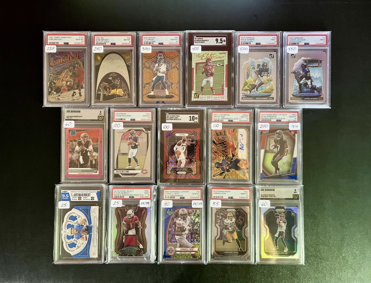 SpeshSportsTM's tweet image. Cards For Sale
🆕 Inventory!
🟢= $10
Pitts /100
Gresham /10
+shipping
@TheHobby247 @HobbyRetweet_ @SportsCardDeals @westcards28 @Mock10Breaks @84baseballcards