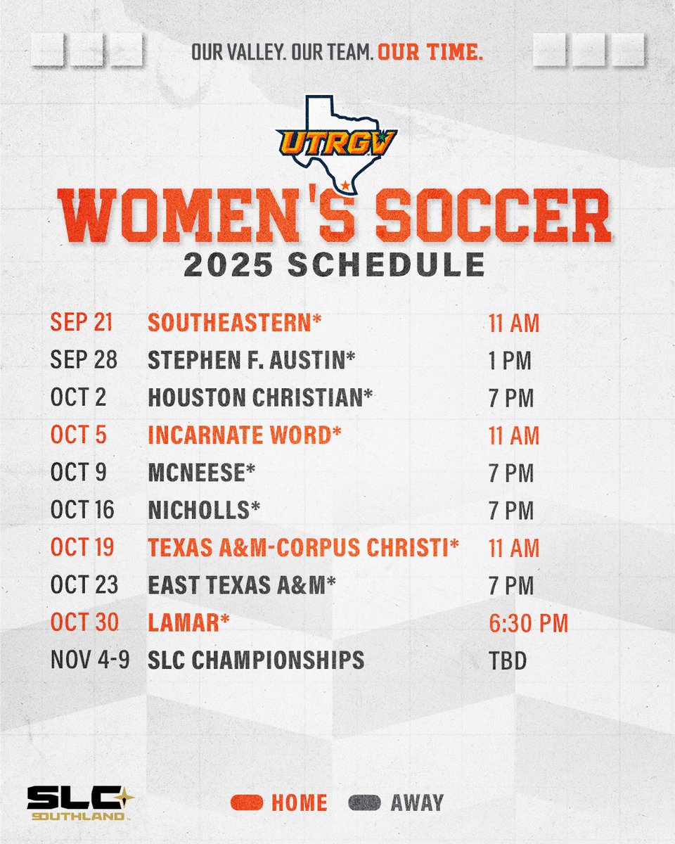 Here's our complete 2025 schedule. It's just around the corner!

Full Release: bit.ly/3IIvuKa

#RallyTheValley #UTRGV