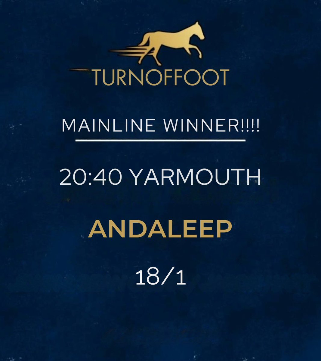 turn_foot's tweet photo. The Racing League returned tonight and our members enjoyed an 18/1 winner in the last.

Andaleep caps off a great day for the service, a day where we achieved 16.5pts profit.

Hit the link to get involved 👇

https://t.co/hRsfDoQMgd https://t.co/NGjlNdz0Yz