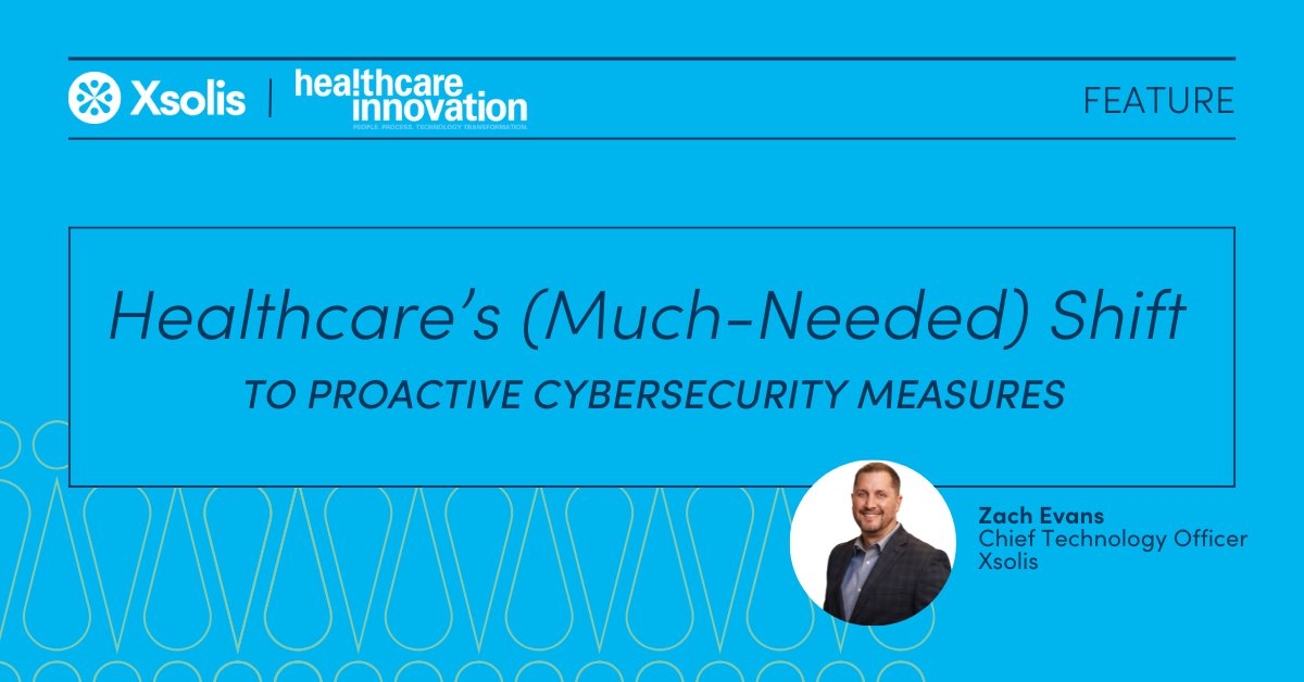 Xsolis (@xsolis_health) on Twitter photo "The shift from reactive #cyersecurity postures to proactive is in direct response to an ever-rising wave of attacks healthcare industry organizations are facing."
Read more from Xsolis CTO <a href="/ZachEvans/">Zach Evans</a> in feature article with <a href="/HCInnovationGrp/">Healthcare Innovation</a>
bit.ly/4o5HCVC "The shift from reactive #cyersecurity postures to proactive is in direct response to an ever-rising wave of attacks healthcare industry organizations are facing."
Read more from Xsolis CTO <a href="/ZachEvans/">Zach Evans</a> in feature article with <a href="/HCInnovationGrp/">Healthcare Innovation</a>
bit.ly/4o5HCVC