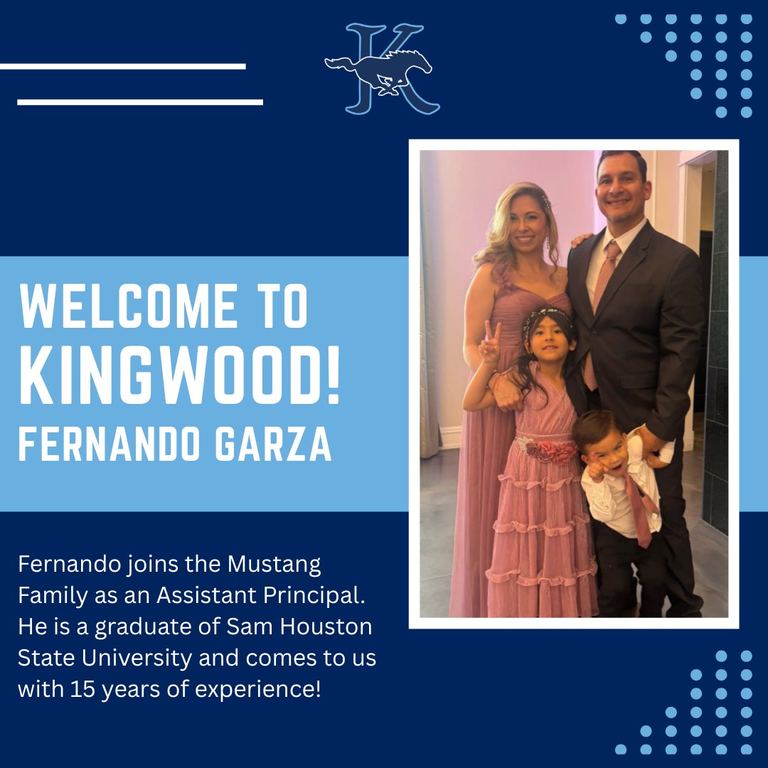 HumbleISD_KHS's tweet image. Welcome to Kingwood Fernando!
@HumbleISD
#mustangfamily #kingwood
