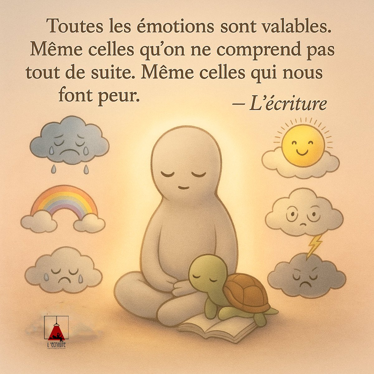 Ecriture2's tweet image. Il n’y a pas de bonne ou de mauvaise émotion.
Il n’y a que des messages du cœur qu’on apprend à écouter.
Et parfois, ne pas comprendre, c’est déjà commencer à sentir.