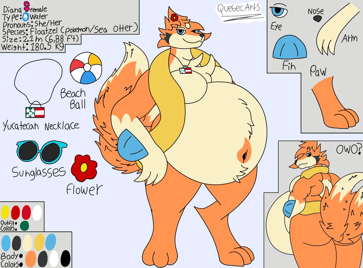 NewfoundlandRep's tweet image. Hello, here I bring you a new reference of my main fursona, and two new ocs, their reference sheets and their information where you have some data about their personalities (In the alternative text), outfits and objects.