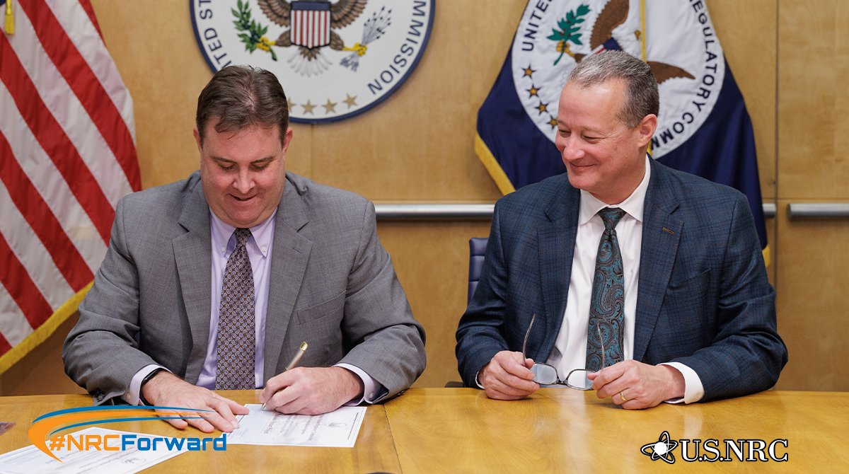 NRCgov's tweet image. Today our staff signs licensing actions that bring Palisades closer to becoming the first permanently shut down reactor to resume operations. Once Holtec implements these changes, Palisades can transition to operational status. More at: nrc.gov/cdn/doc-collec… #NRCForward