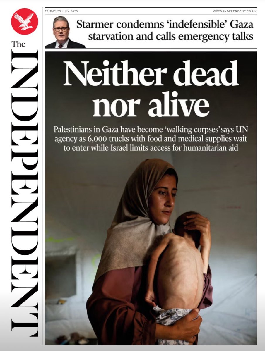 The extraordinary and powerful pictures from Gaza that have featured on front pages over the past few days - including ours - are from <a href="/ElQattaa6/">Omar el qattaa</a>  🇵🇸