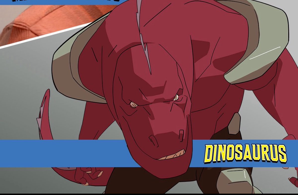 InvinciblNews's tweet image. FIRST LOOK AT DINOSAURUS IN SEASON 4 OF INVINCIBLE!
He will be played by Matthew Rhys