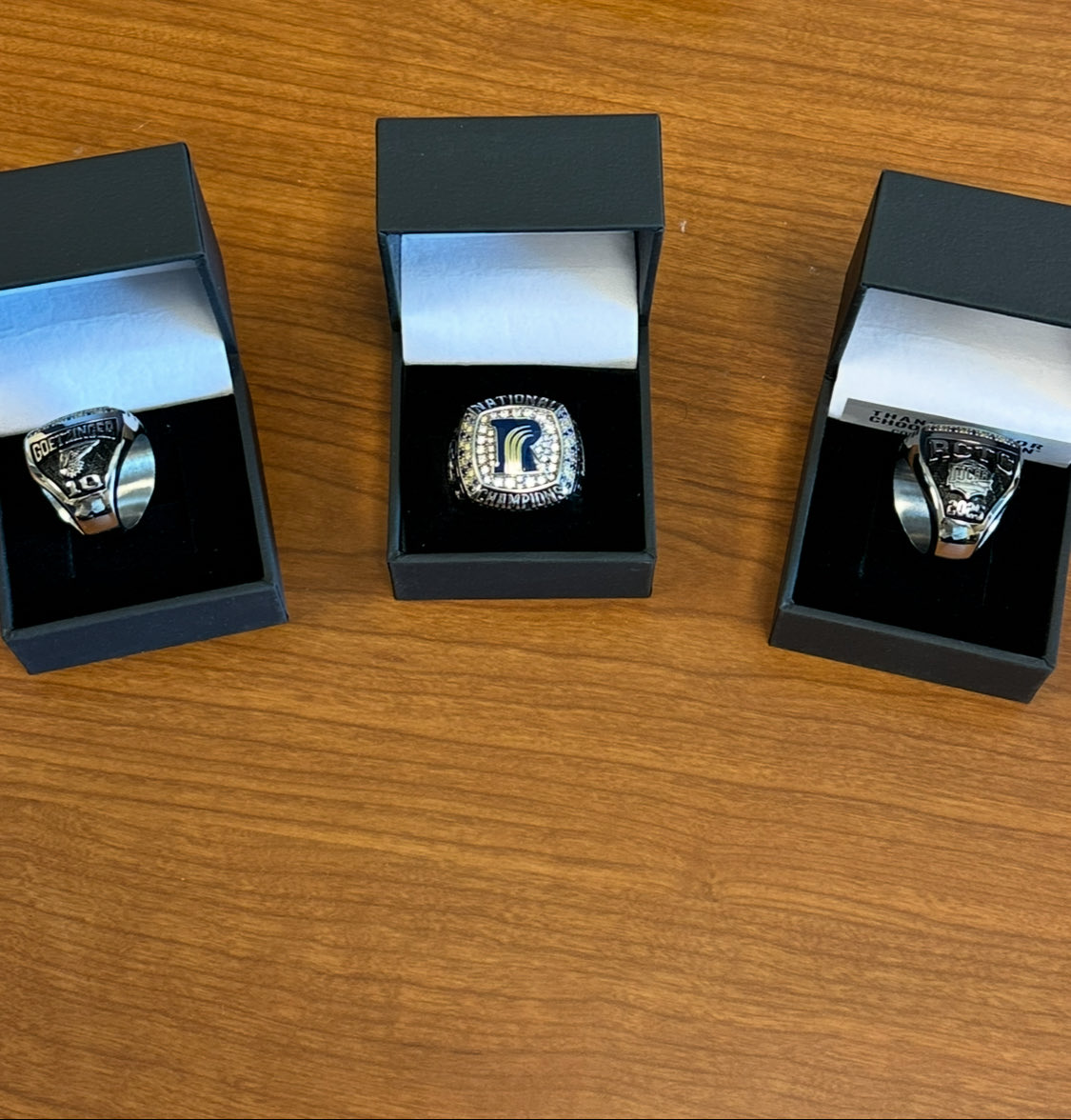 Nothing like opening a box with these in them.                   2025 NATIONAL CHAMPIONSHIP RINGS!!!