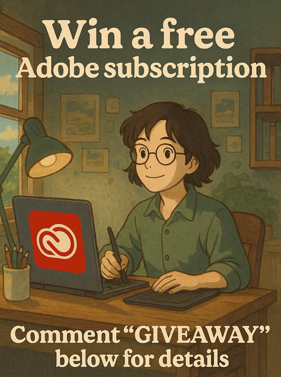 AiTricks's tweet image. We're giving away a FREE 12-month Adobe Creative Cloud subscription (worth $1260).

RT + Reply with "GIVEAWAY" and we'll DM you the details.

🚨 ENDS JULY 31 🚨