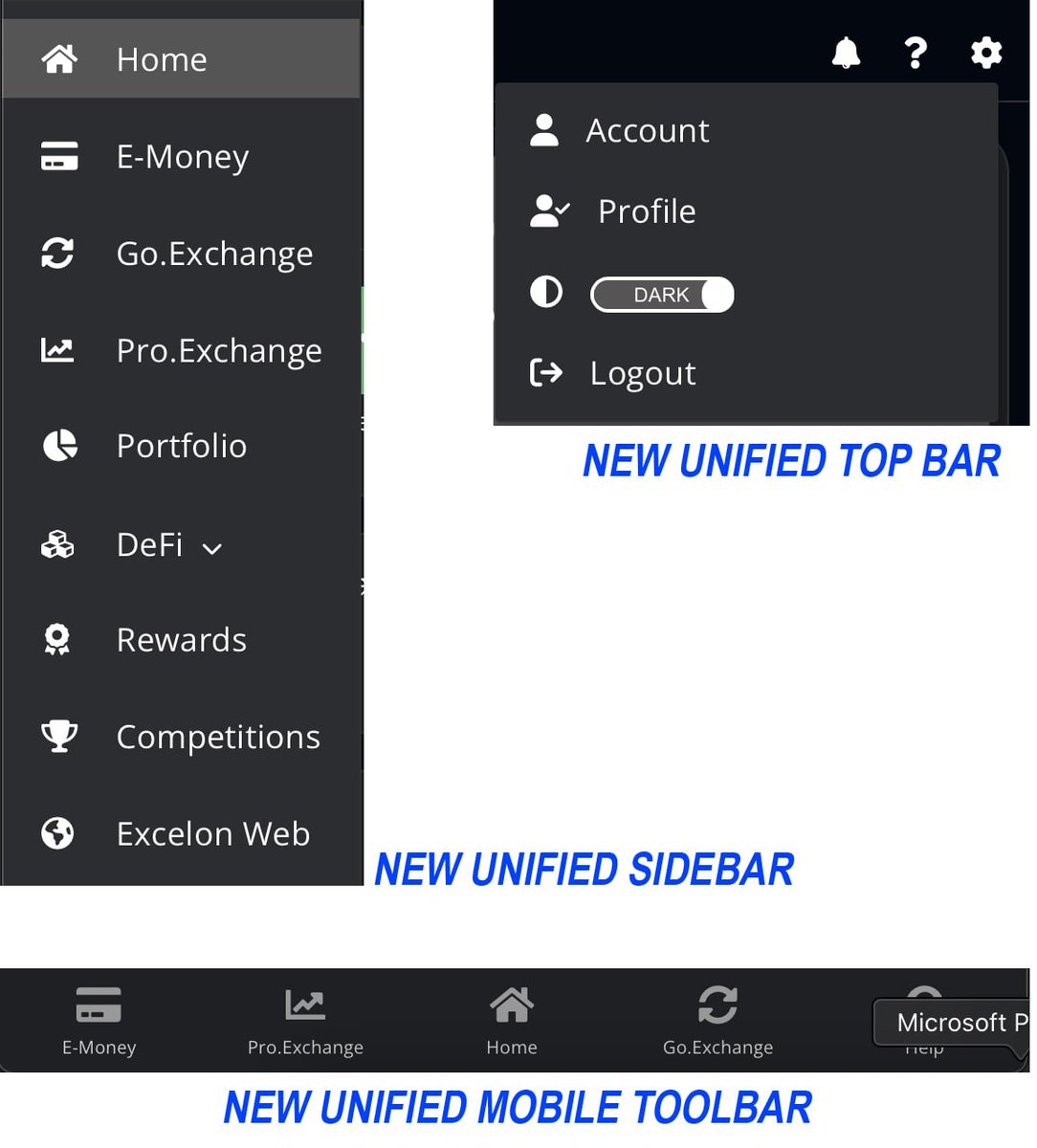 Excelonapp's tweet image. Major platform developments released today!
1. Addition of Google and Apple Login and Signup
2. Unified Toolbars
3. Light and Dark mode 
4. New Competitions Section 
5. Redesigned Rewards Section 
STAY TUNNED. A NEW COMPETITION WILL LAUNCH
TOMORROW  WITH A PRIZE  OF 5,000 USDC