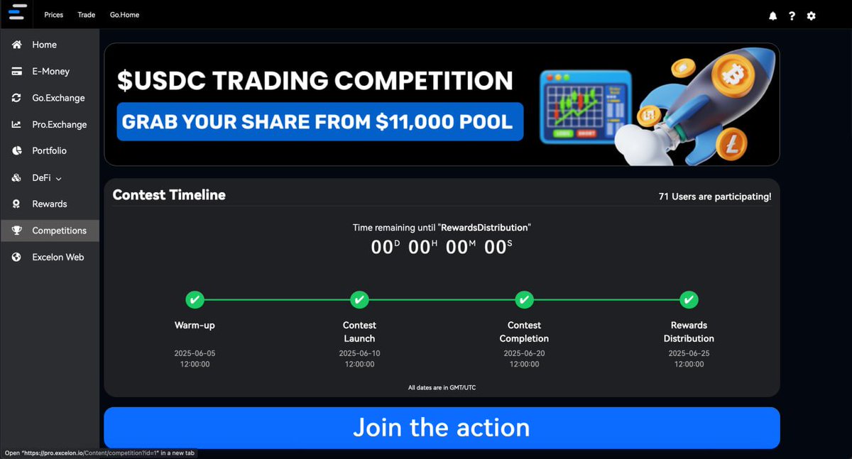 Excelonapp's tweet image. Major platform developments released today!
1. Addition of Google and Apple Login and Signup
2. Unified Toolbars
3. Light and Dark mode 
4. New Competitions Section 
5. Redesigned Rewards Section 
STAY TUNNED. A NEW COMPETITION WILL LAUNCH
TOMORROW  WITH A PRIZE  OF 5,000 USDC
