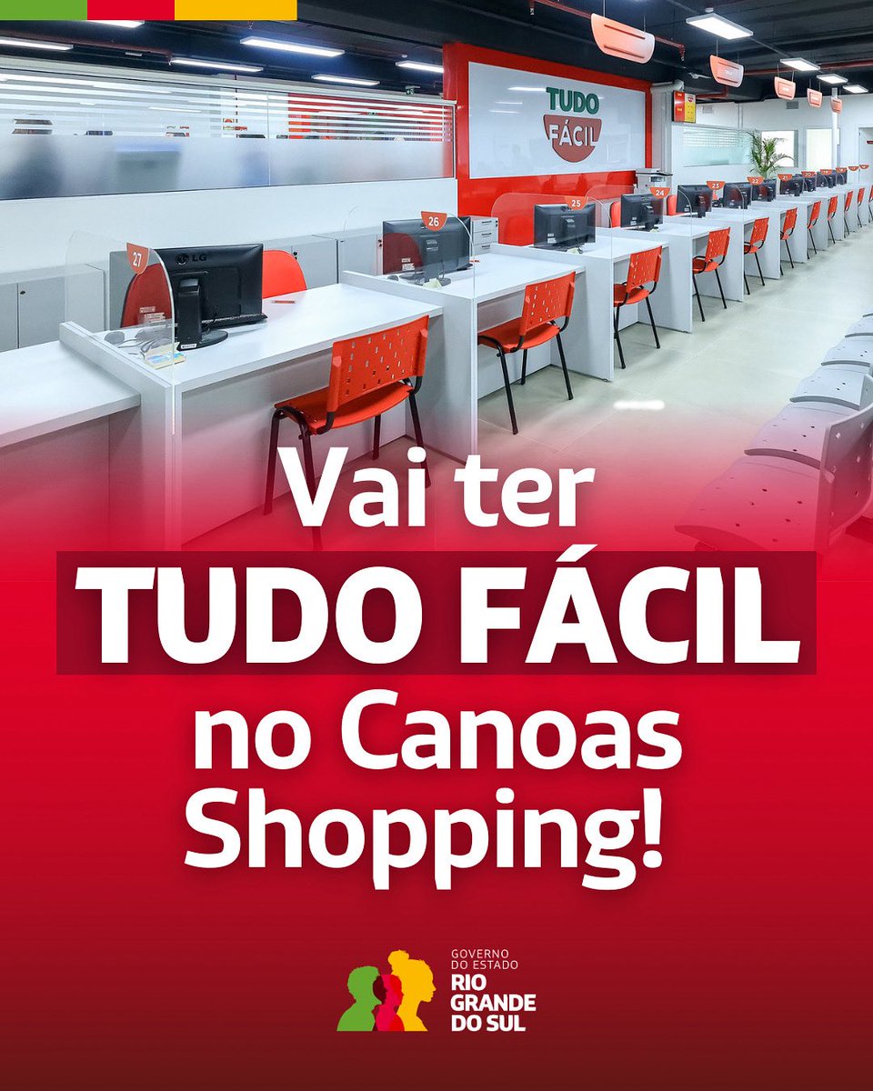 CanoasShopping's tweet photo. O governo do Estado assinou hoje o contrato com o Canoas Shopping para a instalação de uma unidade do Tudo Fácil na cidade. A central de atendimento vai reunir os principais serviços ao cidadão, como confecção de carteira de identidade. https://t.co/T0xsto5kQw