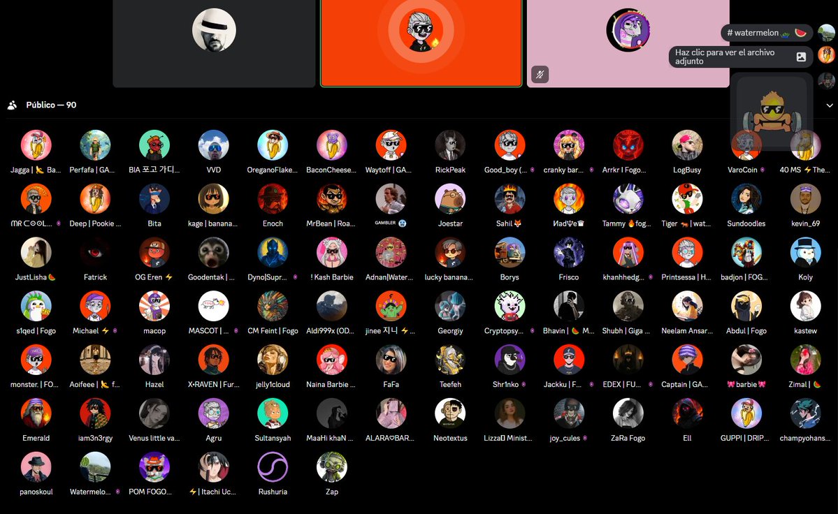 NadieOnChain's tweet image. Tarde encendida en Discord 🔥
Escuchando a @thebookofjoey como siempre, full activos y apoyando la comunidad 🫂
En @FogoChain @FogoChainES no se apaga la llama! 🚀
@varocoin01 @CMFeint @cRyPaulinjo