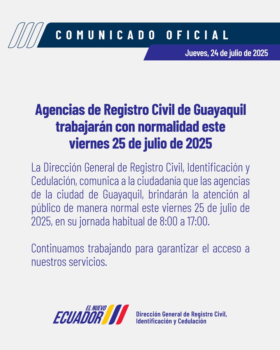 Registro Civil Ecuador 🇪🇨 tweet media