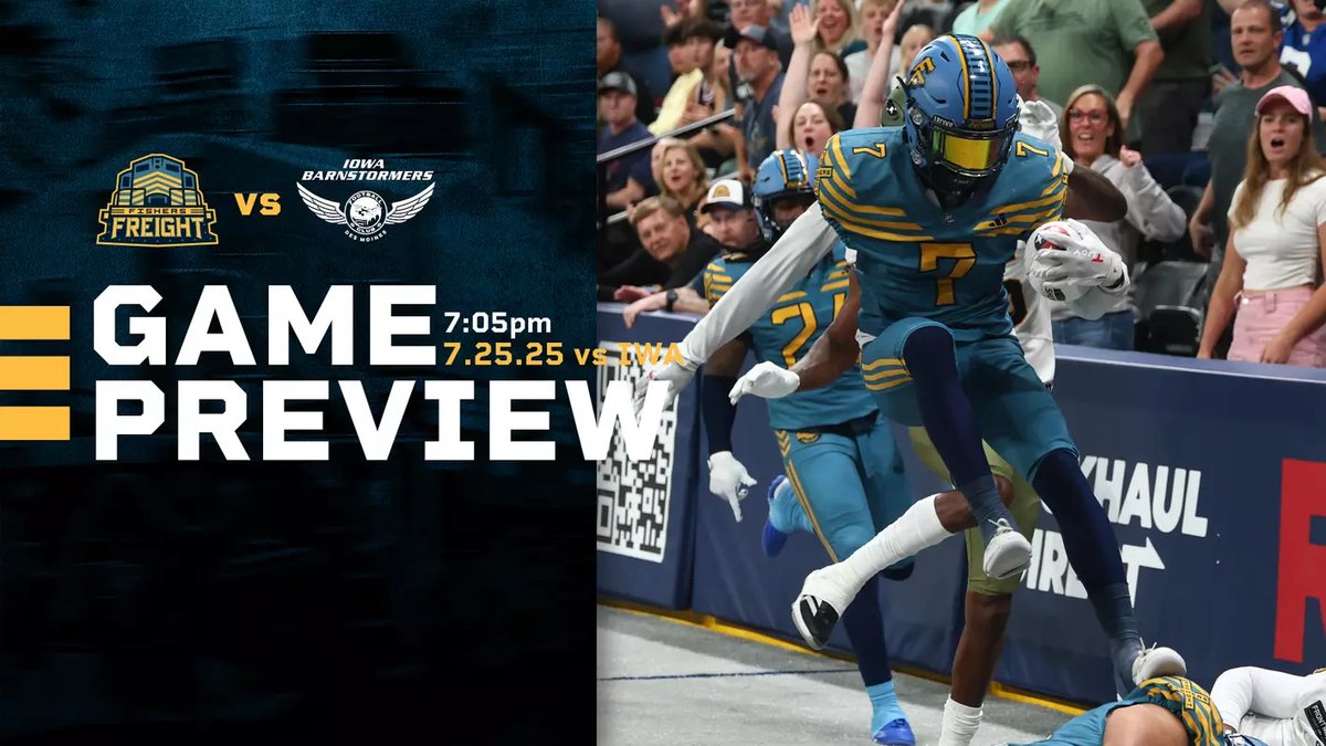 One last time with the best fans in the game 💛💙 Let’s make it count!

🆚 Iowa Barnstormers
📌 Fishers Event Center
⏰ 7:05 PM
📺 iflnetwork.com
📰: bit.ly/FBvsIOWGamePre…