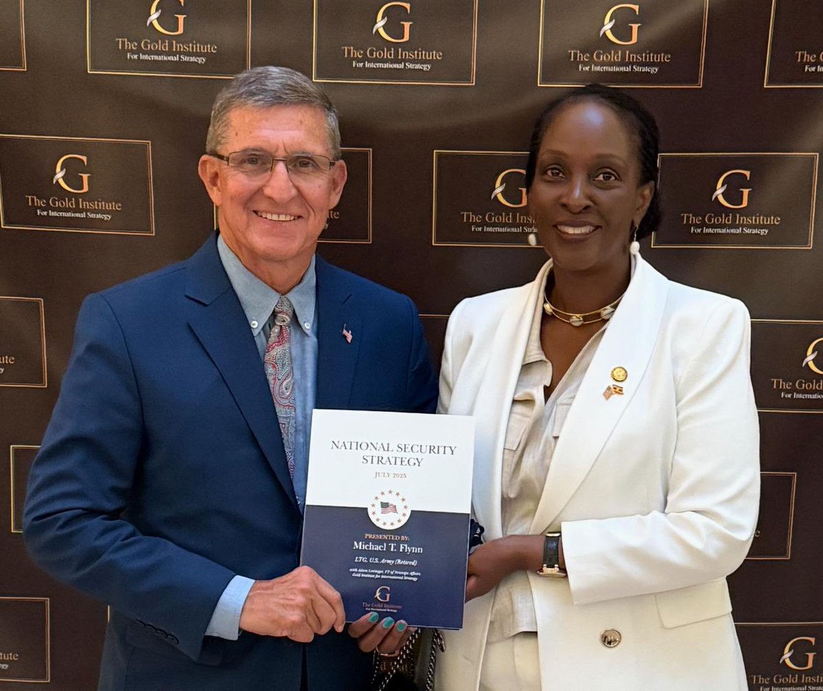 RobieKakonge_'s tweet image. Honored to attend yesterday’s reception for a conference on ''The Global Security & Diplomacy'', hosted by The Gold Institute for International Strategy. Its Chairman Gen. Michael Flynn (Ret.) launched the National Security Strategy 2025.
@GoldInstituteIS @GenFlynn…