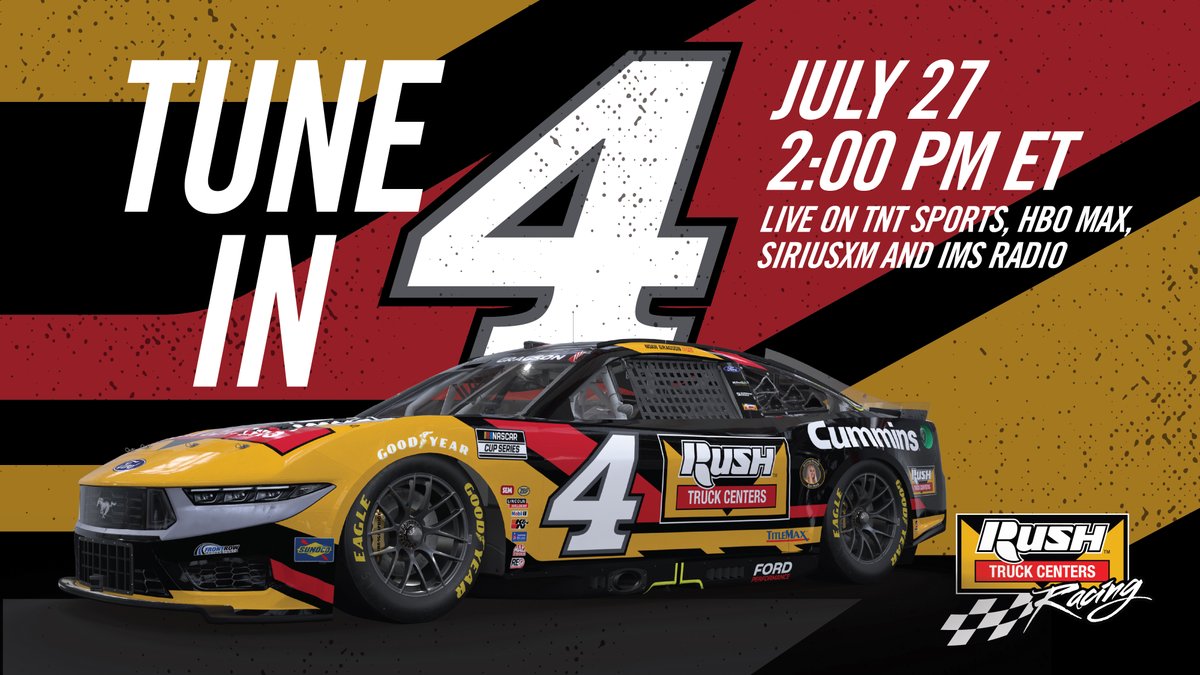 rushtruckcenter's tweet image. This Sunday, @NoahGragson takes on the Brickyard 400 at Indianapolis Motor Speedway in the No. 4 Rush Truck Centers/Cummins Ford Mustang. Don't miss the action! 🏁 

@Team_FRM @IMS #Motorsports #NASCAR
