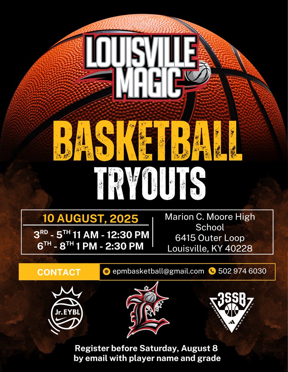 CSZ (@cardsportzone) on Twitter photo If you have a young athlete who's really good at hoops, then bring them to the Louisville Magic tryouts in August!
<a href="/emyles310/">Ellis Myles</a> is a great instructor & his team finished #4 in the country! Contact them for registration today! If you have a young athlete who's really good at hoops, then bring them to the Louisville Magic tryouts in August!
<a href="/emyles310/">Ellis Myles</a> is a great instructor & his team finished #4 in the country! Contact them for registration today!