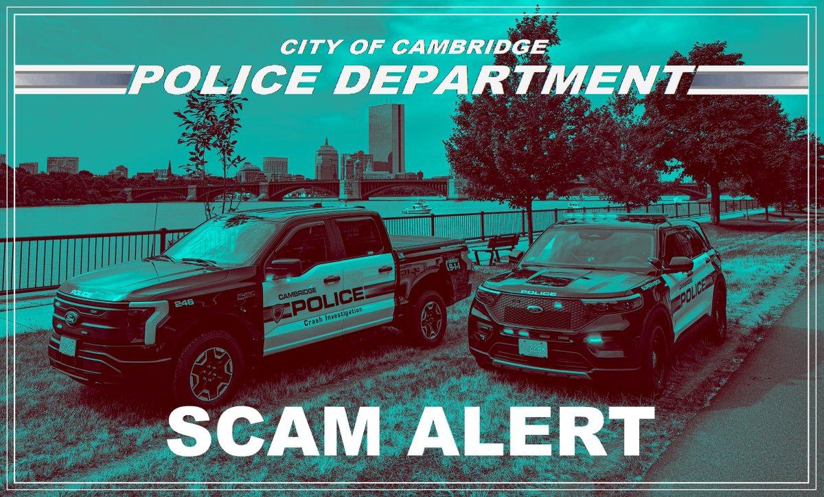 Scam Alert - CPD Warns of Scams that Impersonate Law Enforcement Officers. Read More: camb.ma/4m50W3w