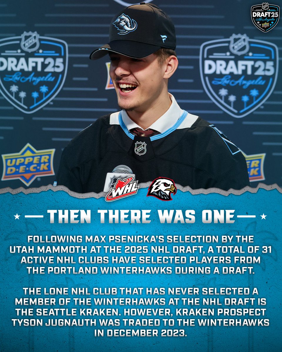 TheWHL's tweet image. Your move, @SeattleKraken!๐
@pdxwinterhawks | #NHLDraft