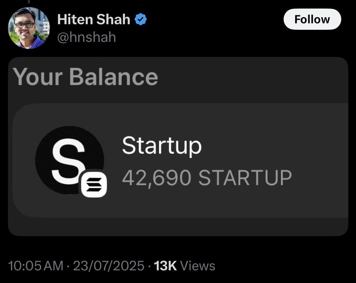 himgajria's tweet image. The more (mid/right-curve) outsiders keep joining the cap table, the stronger the memetics get — last time we witnessed this was with Fartcoin.
Have actual VCs, fund managers and founders in on the meme.
Eg —