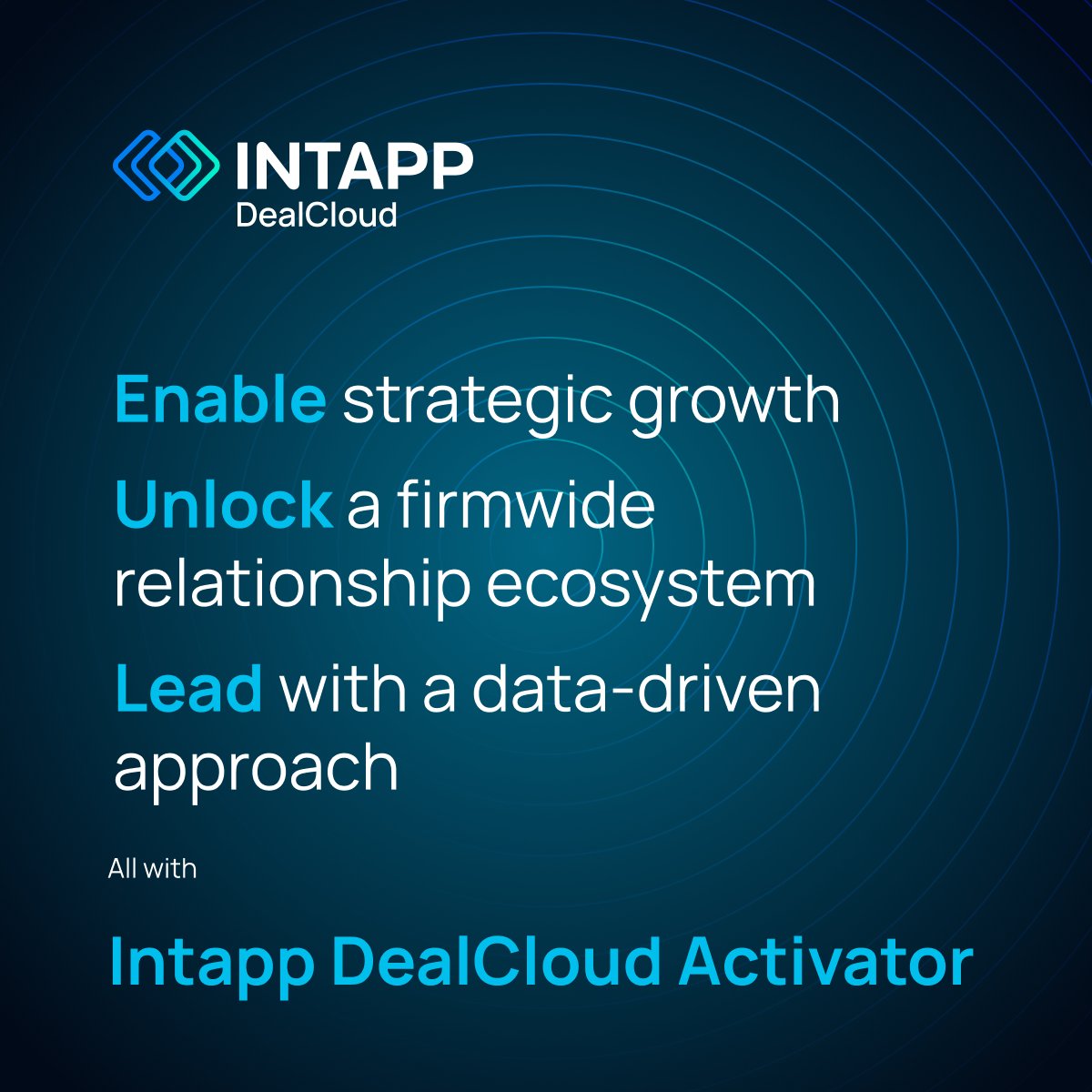 raquellewiscrm's tweet image. Turn your lawyers into rainmakers with Intapp DealCloud Activator, the AI-enabled growth solution that integrates real-time nudges and coaching into daily workflows. Learn more:  intapp.com/legal/activator
#Activator #IntappDealCloud #IntelligenceApplied #Rainmakers