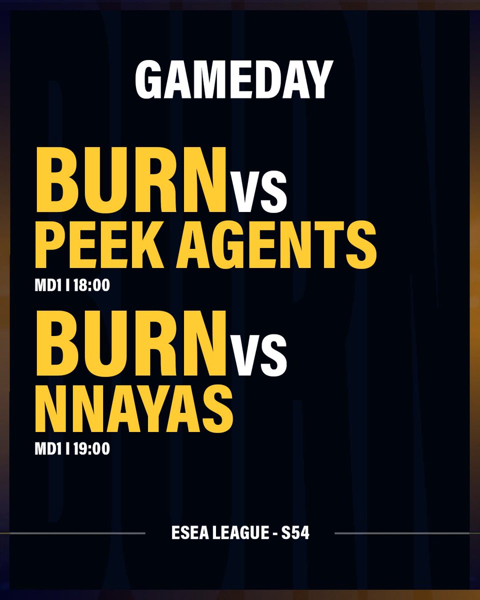BURNggoficial's tweet photo. 💫 DIA DE ESTREIA NA ESEA LEAGUE!

Bora pra mais uma temporada buscar essa Liga.

🆚 #PEEKAG 
🕕 18h
---------------------
🆚 #NNAYAS 
🕖 19h

#GoBURN https://t.co/M6qI4ONAs3