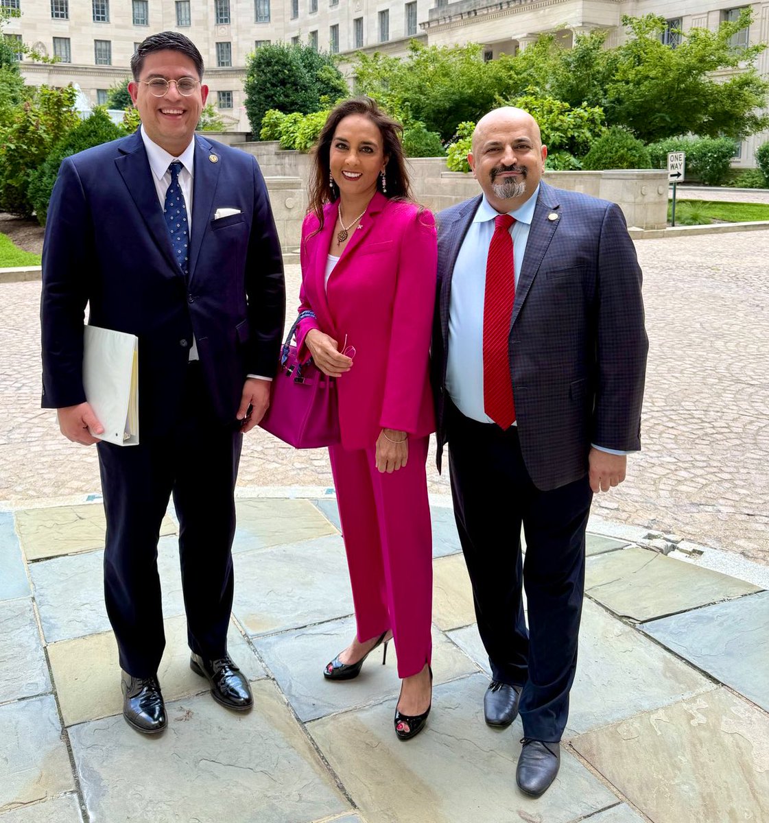 Diana Vreeland once quipped that pink is the navy blue of India. Well here’s some diversity for you, Senators! Different shades of navy blue! Could not do my job without my colleagues, including COS Matt Zandi and Principal Deputy <a href="/jesus_osete/">Jesus Osete</a>, before DEI hearing yesterday.