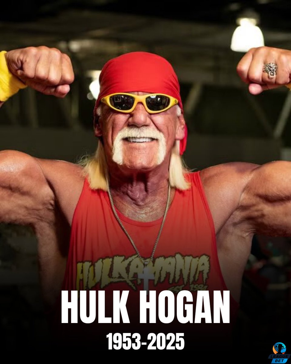 LeagueBetApp's tweet image. WWE legend Terry Gene Bollea better known as Hulk Hogan has passed away at the age of 71 due to cardiac arrest