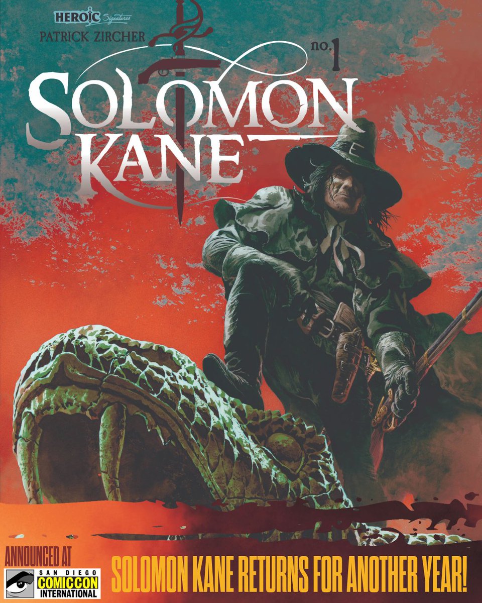Solomon Kane returns for another year! A new series is in the works, as well as an omnibus and new novel, 'Solomon Kane: Suffer The Witch' by Shaun Hamill.