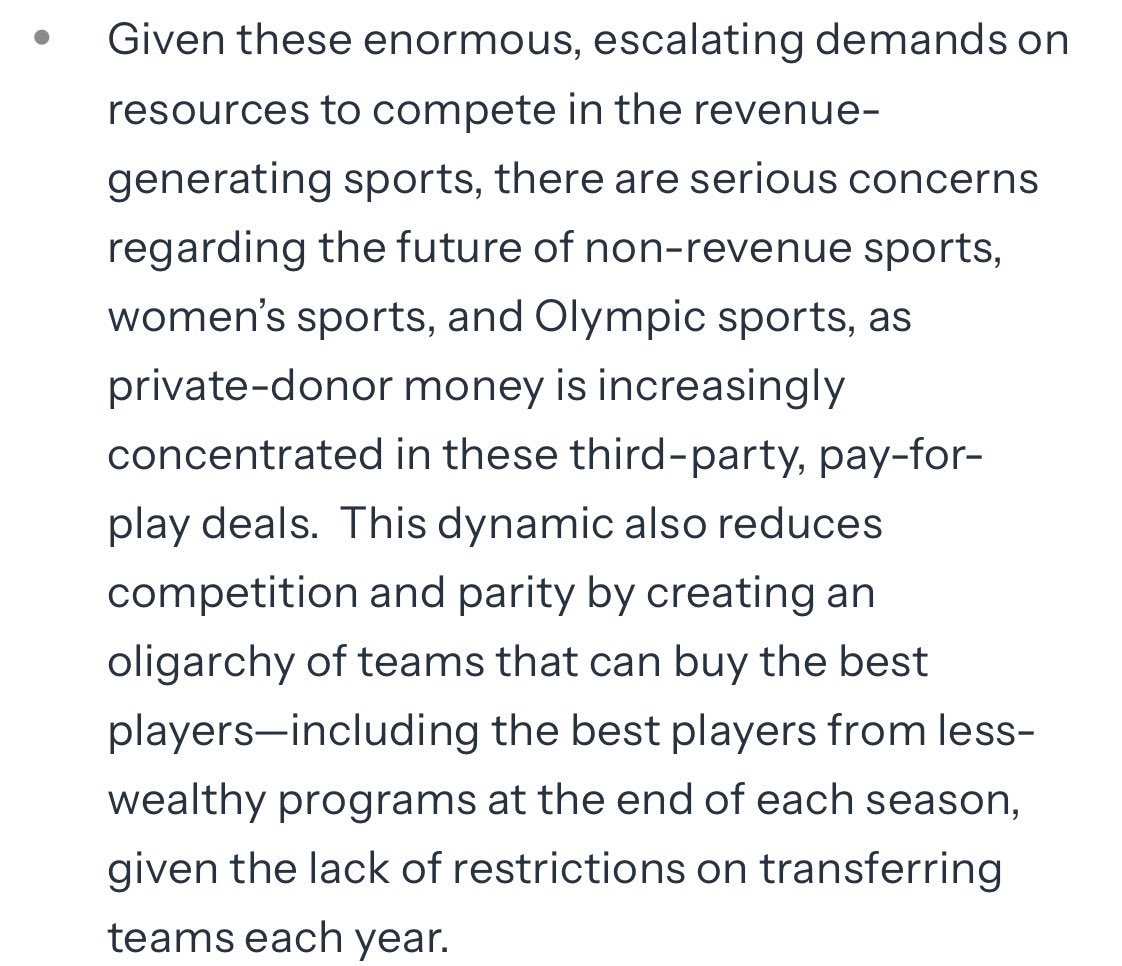 TBM_JY's tweet image. An interesting paragraph from the White House release on the new Executive Order - “Save College Athletics”