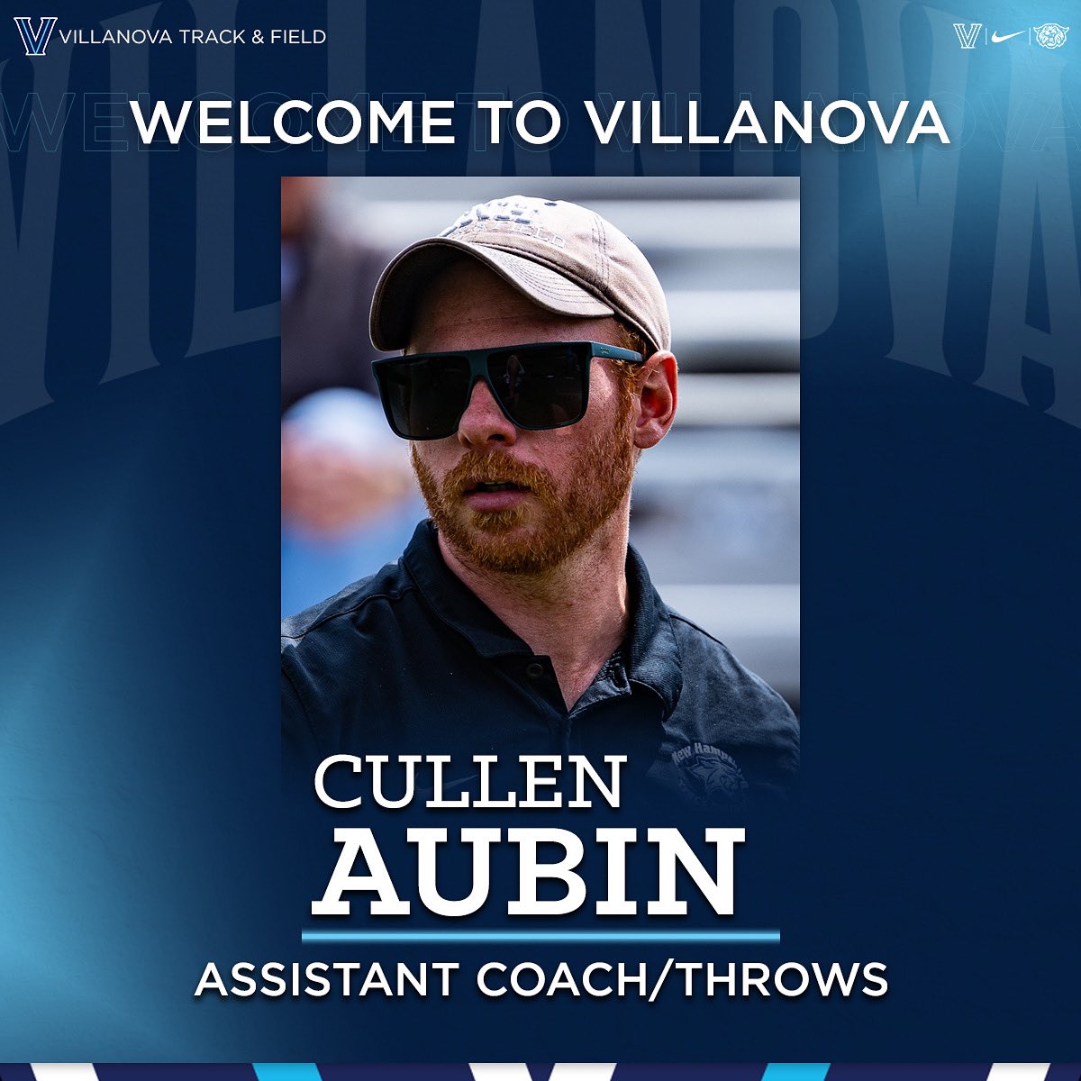 NovaTrackXC's tweet image. Excited to welcome Cullen Aubin to our coaching staff as an assistant coach working with the men’s and women’s throwing groups! ✌️
Story: villanova.com/news/2025/7/24…