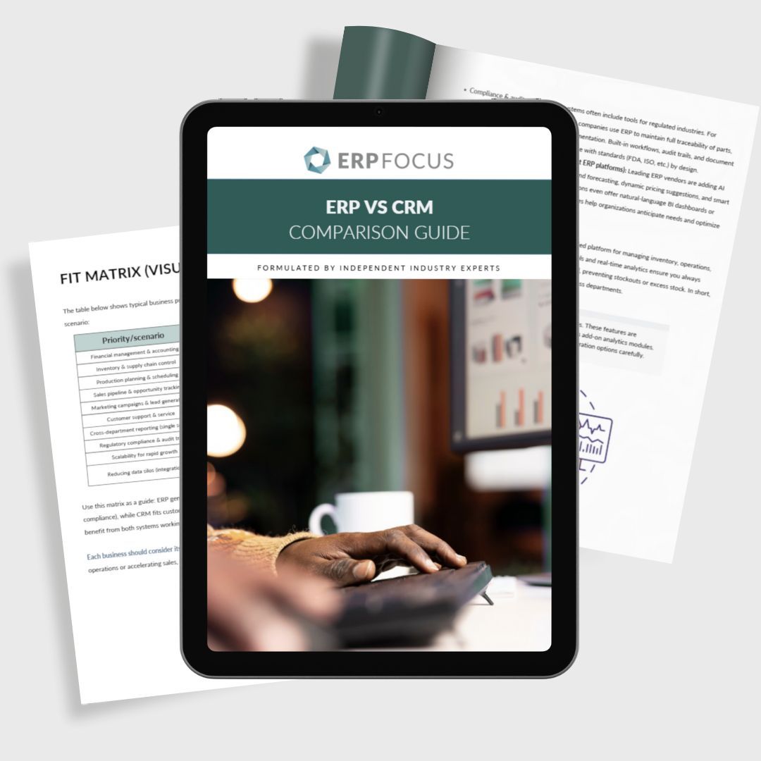 Torn between ERP and CRM? Your choice depends on whether your main challenge is internal operations or integrated marketing campaigns &amp; customer growth. Check out our new guide for a clear comparison! 

Download for free: buff.ly/wAPAcOQ