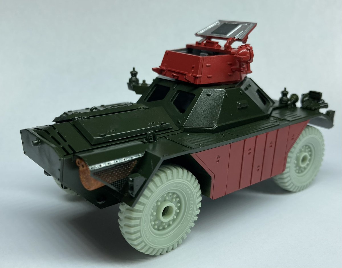 AdamWatkinson1's tweet image. I broke out the aftermarket resin wheels &amp;amp; couldn’t resist a fitting (without the hubcaps but 🤷‍♂️). A few more bits to add to the body but I reckon a Ferret looks nicer when ‘raised up’ on her wheels…my first Airfix kit for 40 odd years is proving to be an enjoyable build 👍😊