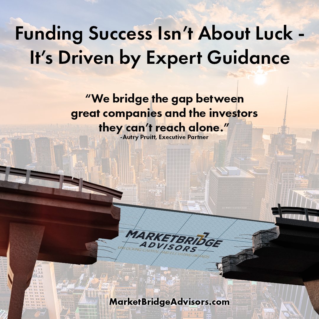 MarketBridgeAdv's tweet image. MarketBridge Advisors bridges the gap between businesses and the funding they need to grow. Startups &amp;amp; established companies can leverage our leadership to reach investors that are otherwise out of reach.

Experts get you there faster. marketbridgeadvisors.com/contact

#FastTrackSuccess…