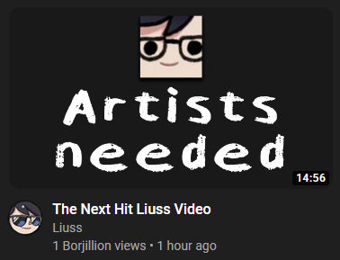 Liuss_Ink's tweet image. 🎨ARTISTS WANTED🎨
Looking to hire MULTIPLE digital artists for a big upcoming video
No specific style/field of expertise needed, just drop some of your work down below and I'll take a look 👀
✨RTs appreciated✨