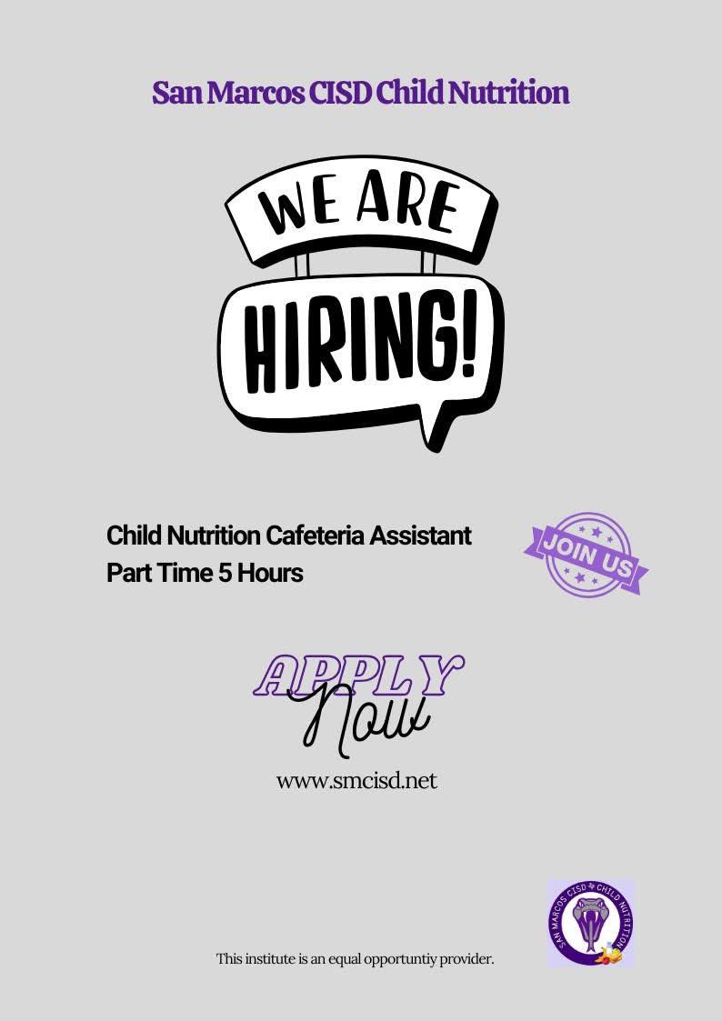 San Marcos CISD Child Nutrition (@smcisd_cn_dept) on Twitter photo 