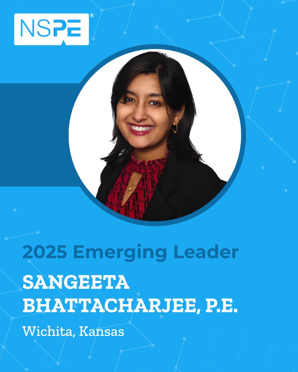 NSPE's tweet image. Join us in celebrating our next Emerging Leaders Program graduate: Sangeeta Bhattacharjee, P.E.!

Learn more: ow.ly/jbOV50WuXyw

#EngineeringEthics #ProfessionalEngineers #ContinuingEducation