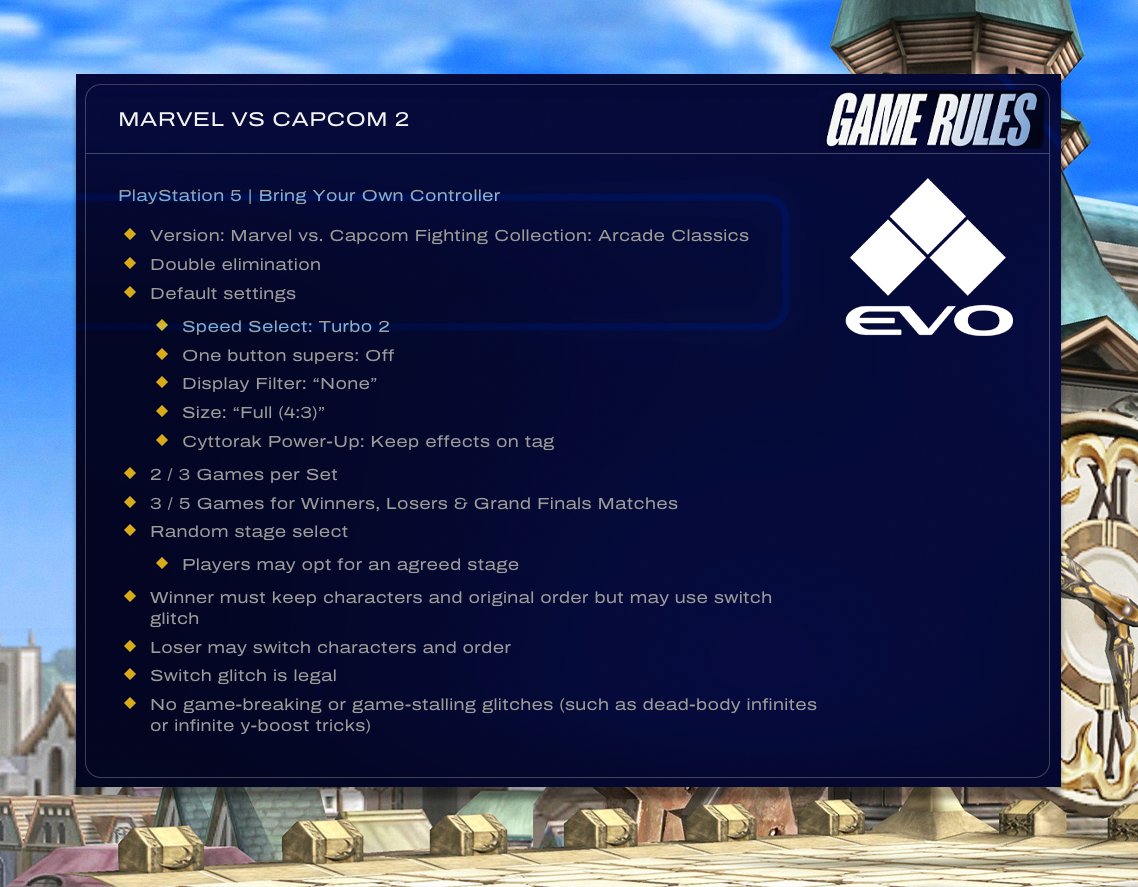 MVC2 EVO Rules.  #MVC2 #EVO2025