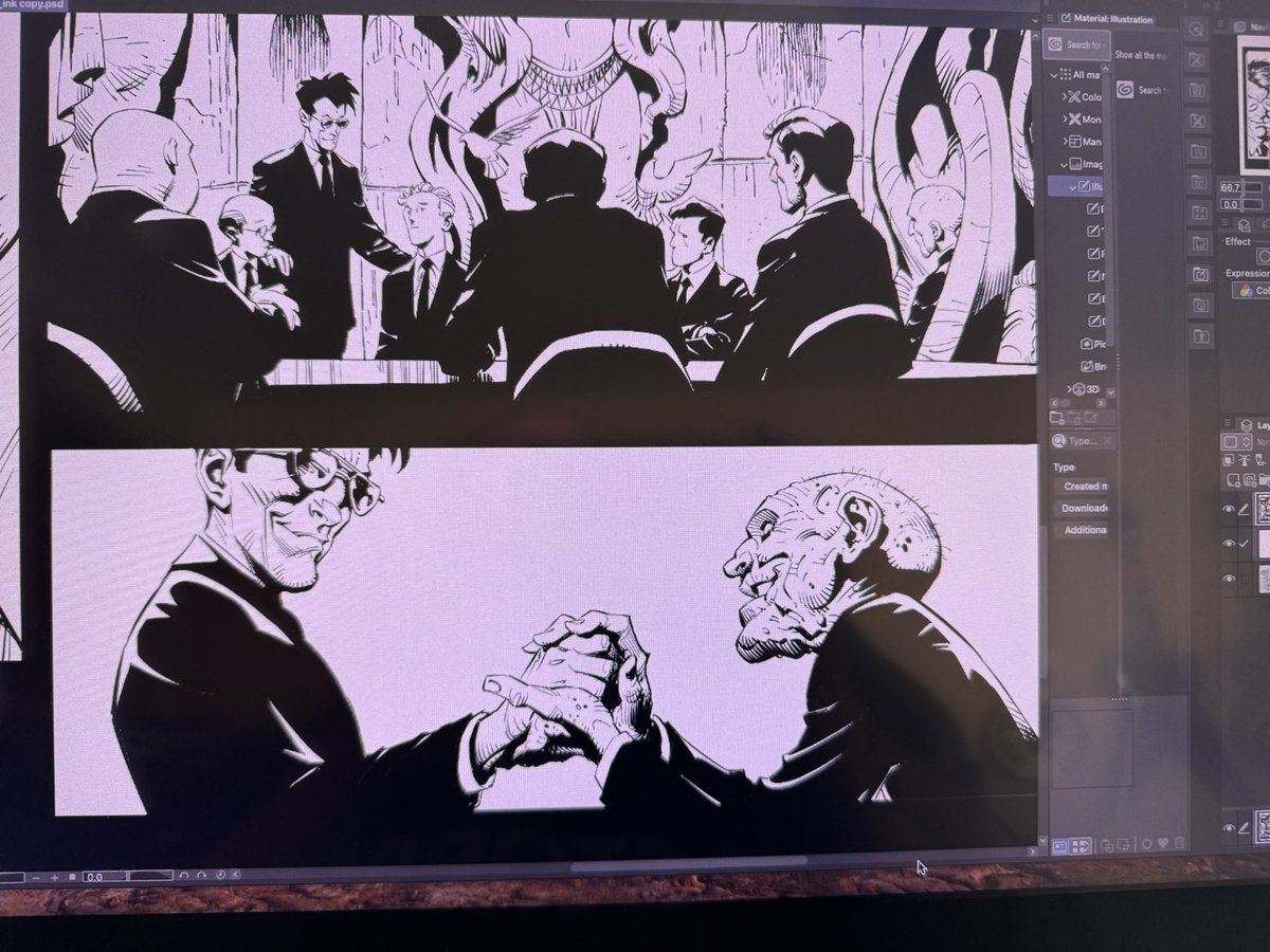 GregCapullo's tweet image. Deadpool/Batman crossover is done. I’m back on CREECH III 🤘🏻✏️🤘🏻