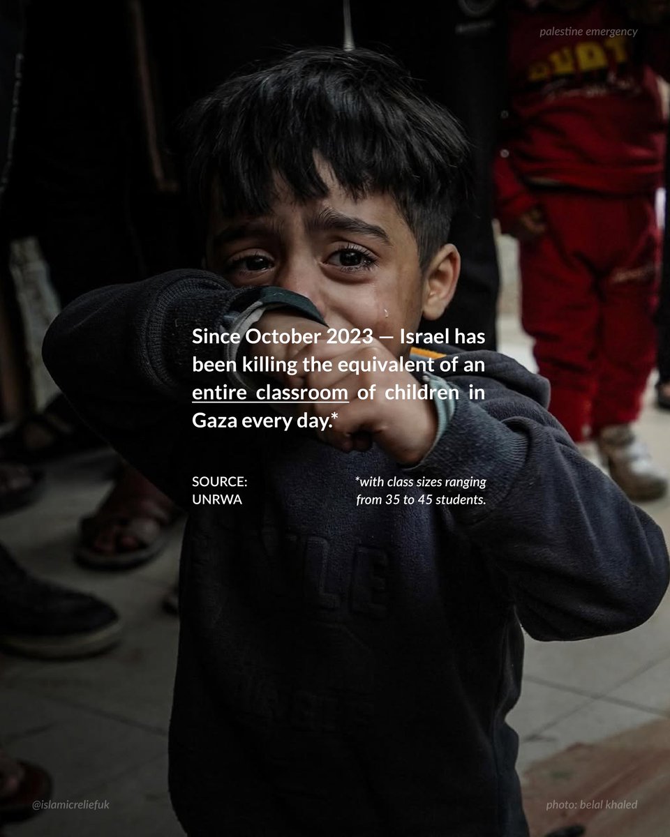 IslamicReliefUK's tweet image. 🔴 This past month in #Gaza: Israel is killing one person every 12 minutes.
More than 59,000 Palestinians are confirmed killed – including more than 18,000 children.
📝 iruk.co/petition