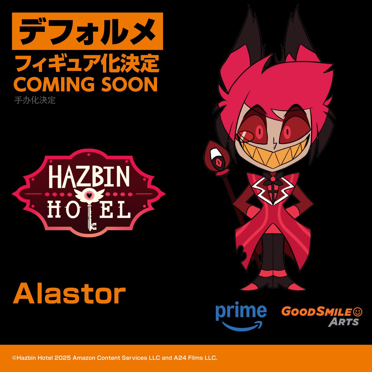 GoodSmile_US's tweet image. GSC Figure Announcement!
Good Smile Arts Shanghai
Hazbin Hotel
Qset Alastor
Stay tuned for more information coming soon!
Wishlist Now: goodsmile.link/jjhqbn
#HazbinHotel #goodsmile #PrimeVideo