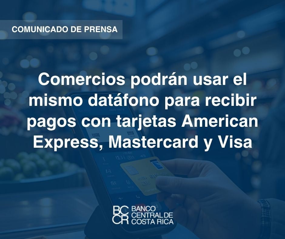 BancoCentralCR's tweet image. 💳 El Banco Central de Costa Rica dispuso la expansión de la interoperabilidad para tres marcas de tarjetas para garantizar pagos más eficientes, tanto presenciales como para el comercio en línea.
🔹 Más información en este comunicado de prensa: ow.ly/W7YU50WuY1y