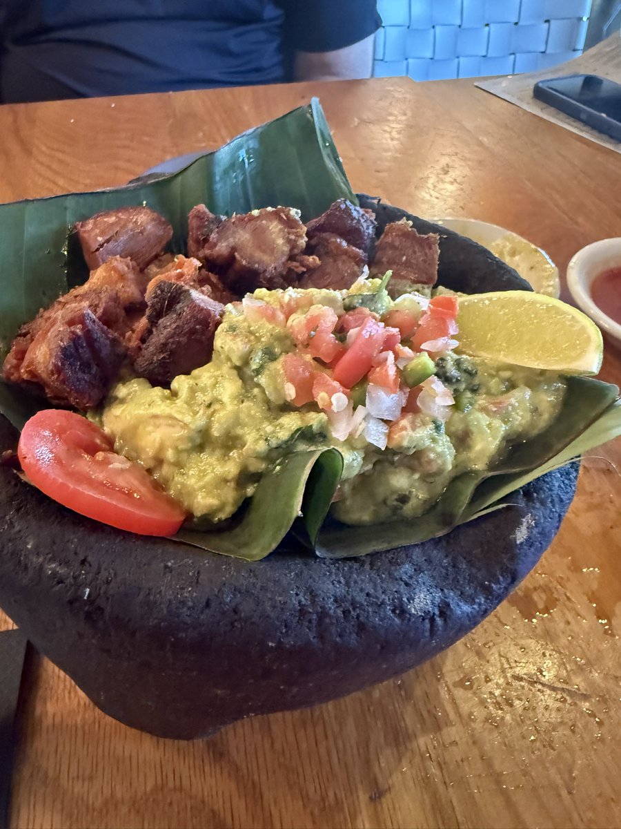 Cheers! National Tequilla Day!  Pineapple &amp; Serrano Margarita with a side of fried pork belly &amp; guacamole. #NationalTequilaDay